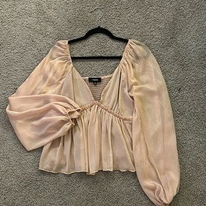 Glitter flowy blouse
